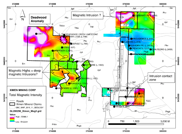 XIMEN MINING IDENTIFIES GEOPHYSICAL GOLD AND COPPER TARGETS AT THE BUD ...